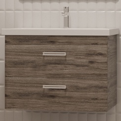Style Line Мебель для ванной Лотос 80 подвесная сосна лофт – фотография-3